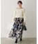 【natural couture】大花プリントメッシュスカート
