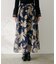 【natural couture】大花プリントメッシュスカート