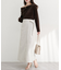 【natural couture】ラップ風ツイードスカート