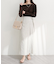 【natural couture】ラップ風ツイードスカート