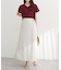 【natural couture】ラップ風ツイードスカート