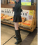 ネクタイ付裾バルーンミニワンピース