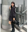 ネクタイ付裾バルーンミニワンピース