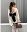 【Ribbon Collection】後ろベロアリボンニット