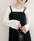 【natural couture】透かしカットソー配色TOPS