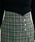 【natural couture】デザイン釦ラップ風チェックスカート