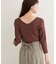 【natural couture】前後２WAY7分袖リブニット