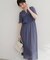 【natural couture】総プリーツフレア袖ワンピース