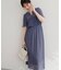 【natural couture】総プリーツフレア袖ワンピース