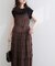 【natural couture】プリーツメローキャミワンピース