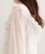 【natural couture】ラッフルフリルキーネック7部袖ブラウス