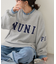 【NUNIFE】スリット入り裏起毛スウェット