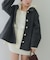ミドル丈ペプラムコート