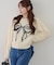 リボン柄シャギーニット
