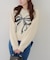 リボン柄シャギーニット