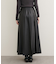 【natural couture】レザータッチプリーツラップスカート