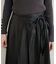 【natural couture】レザータッチプリーツラップスカート