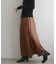【natural couture】レザータッチプリーツラップスカート