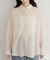 【natural couture】綿麻シアー長袖シャツ