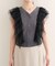 【natural couture】チュールフリルニットベスト