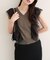 【natural couture】チュールフリルニットベスト
