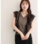 【natural couture】チュールフリルニットベスト