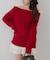 【HolidayCollection】オフショルケーブルニット