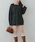 モールケーブルフーディーミニワンピース