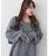 【nane】ブークレV開きニットプルオーバー
