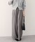 【natural couture】イージーウエストワイドパンツ