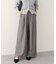 【natural couture】イージーウエストワイドパンツ