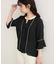 【natural couture】ピンタックフレアカフス袖ブラウス