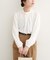 【natural couture】パールネックレス付きフロントタックブラウス