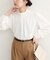 【natural couture】パールネックレス付きフロントタックブラウス