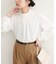 【natural couture】パールネックレス付きフロントタックブラウス