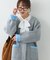 【WEB限定】【nane】Wフェイス配色カーディガン