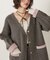 【WEB限定】【nane】Wフェイス配色カーディガン