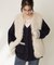 【WEB限定】【nane】Wフェイス配色カーディガン