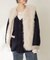 【WEB限定】【nane】Wフェイス配色カーディガン
