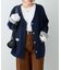 【WEB限定】【nane】Wフェイス配色カーディガン