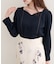【natural couture】ハートネックパイピング配色ブラウス