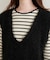 【natural couture】フェザーヤーンVネックベスト