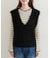 【natural couture】フェザーヤーンVネックベスト