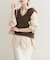 【natural couture】フェザーヤーンVネックベスト