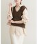 【natural couture】フェザーヤーンVネックベスト