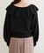【natural couture】クロスフリルニット