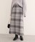 【natural couture】チェック柄ペンシルスカート