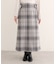 【natural couture】チェック柄ペンシルスカート