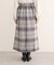 【natural couture】チェック柄ペンシルスカート