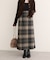 【natural couture】チェック柄ペンシルスカート